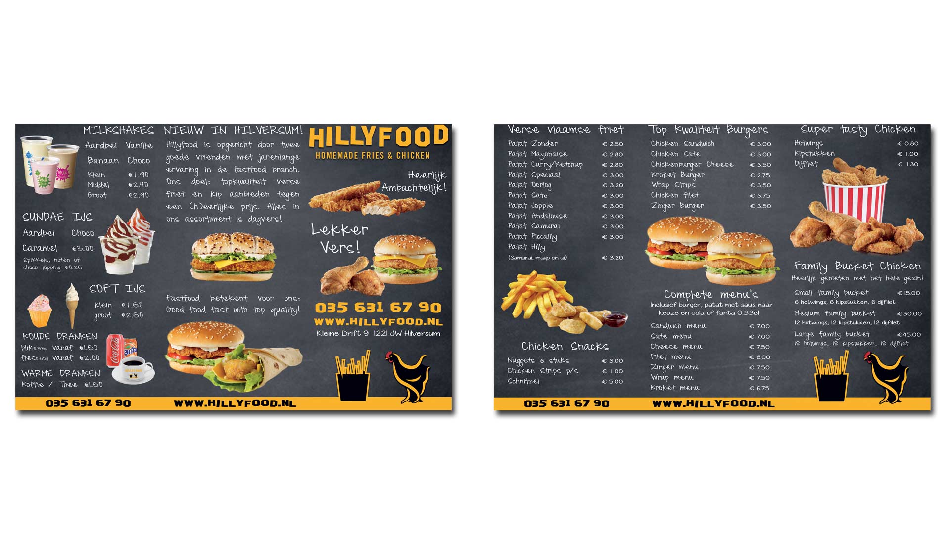 hillyfood menu